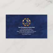 Blauer Ozean Christlicher Ichthus-Fisch Visitenkarte (Rückseite)