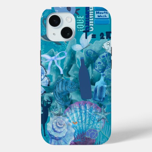 Blauer Ozean-Collage-Handyhülle Case-Mate iPhone Hülle (Rückseite)