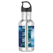 Blauer Ozean Edelstahlflasche (Rückseite)