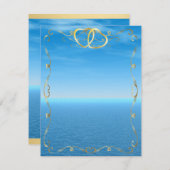Blauer Ozean - Einladung4 Einladung (Vorne/Hinten)