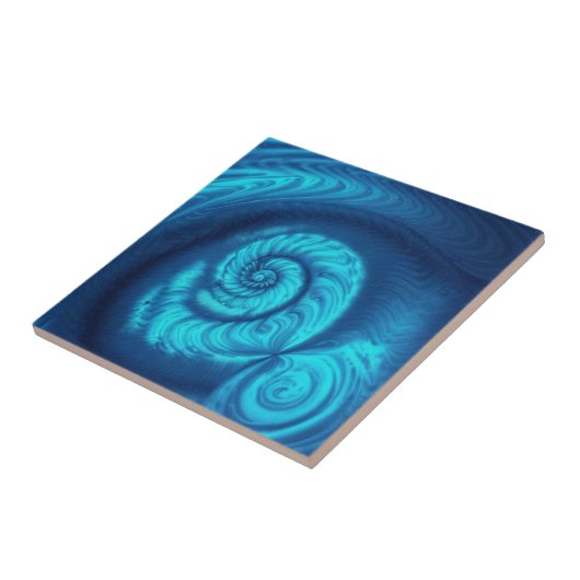 Blauer Ozean Fliese (Seite)