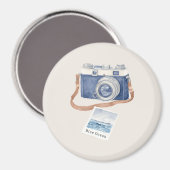 Blauer Ozean Foto Kamera Magnet (Vorderseite/Rückseite)