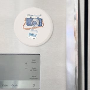 Blauer Ozean Foto Kamera Magnet