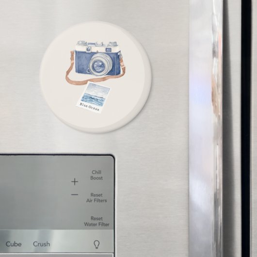 Blauer Ozean Foto Kamera Magnet (In Situ (Kühlschrank))