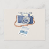 Blauer Ozean Foto Kamera Postkarte (Vorderseite)
