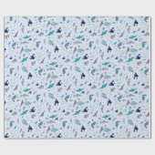 Blauer Ozean Geschenkpapier (Flach)