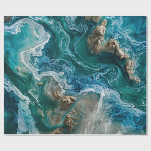 Blauer Ozean Geschenkpapier