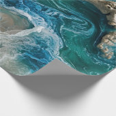 Blauer Ozean Geschenkpapier (Ecke)