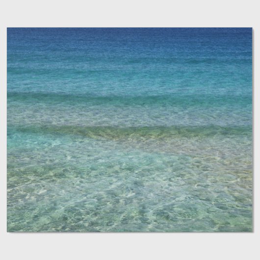Blauer Ozean Geschenkpapier (Flach)