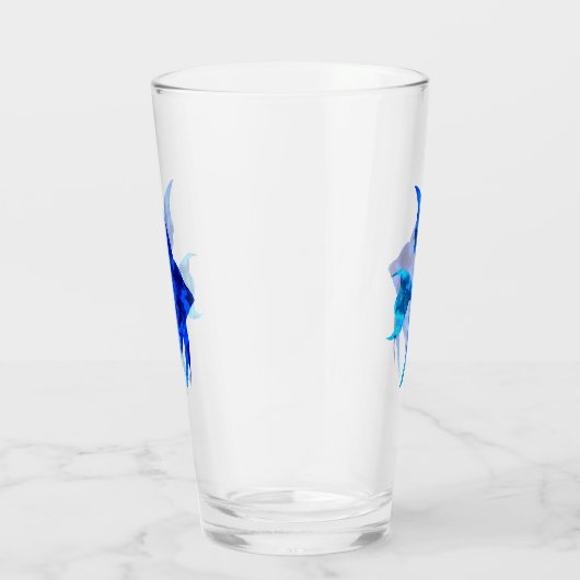 Blauer Ozean Glas (Rechts)