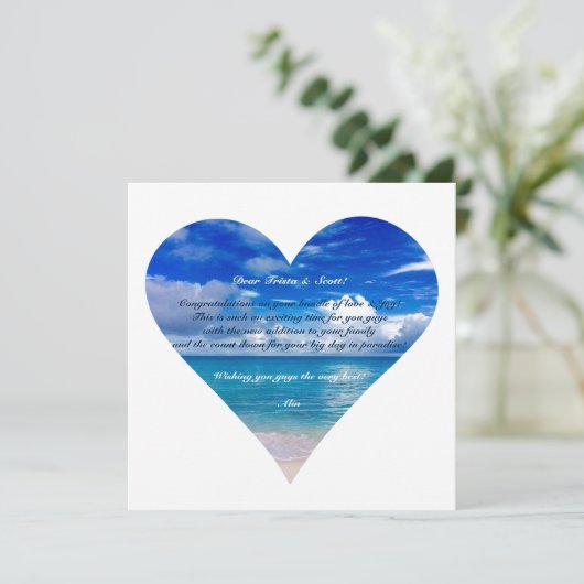 Blauer Ozean | Glückwunschkarte Semi Gloss Karte (Stehend Vorderseite)