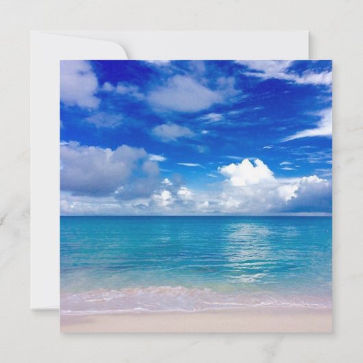Blauer Ozean | Glückwunschkarte Semi Gloss Karte (Rückseite)