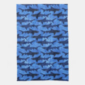 Blauer Ozean-Haifisch-Angriff Handtuch (Vertikal)