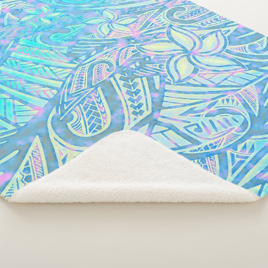 Blauer Ozean - Hawaiisch - Samoan - Polynesischer Sherpadecke (3/4)