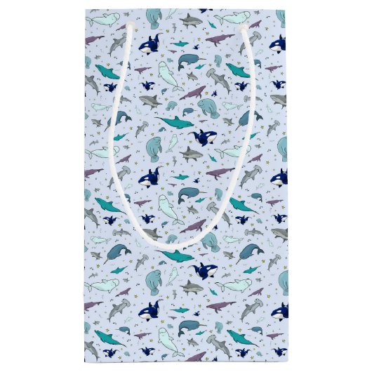 Blauer Ozean Kleine Geschenktüte (Rückseite)