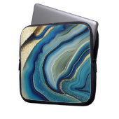Blauer Ozean Laptopschutzhülle (Vorderseite Links)
