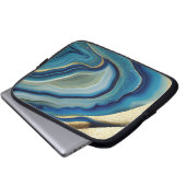 Blauer Ozean Laptopschutzhülle (Vorne Knopf)