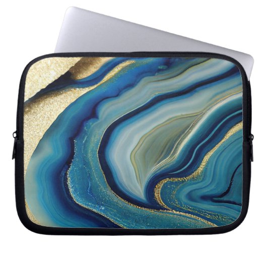 Blauer Ozean Laptopschutzhülle (Vorderseite)
