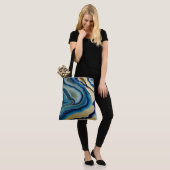 Blauer Ozean Meeresglanz Tasche (Am Model)