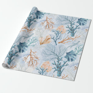Blauer Ozean Meereskoralle Geschenkpapier