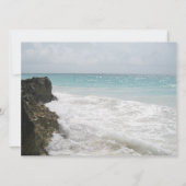 Blauer Ozean mit Schaumwellen Seascape Generic Par Einladung (Rückseite)