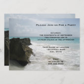 Blauer Ozean mit Schaumwellen Seascape Generic Par Einladung (Vorne/Hinten)