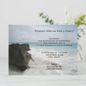 Blauer Ozean mit Schaumwellen Seascape Generic Par Einladung (Stehend Vorderseite)