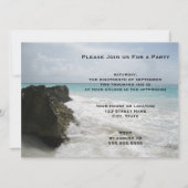 Blauer Ozean mit Schaumwellen Seascape Generic Par Einladung (Vorderseite)