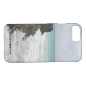 Blauer Ozean mit Schaumwellen Seascape Personalisi Case-Mate iPhone Hülle (Rückseite (Horizontal))