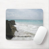 Blauer Ozean mit Schaumwellen Seascape Personalisi Mousepad (Mit Mouse)