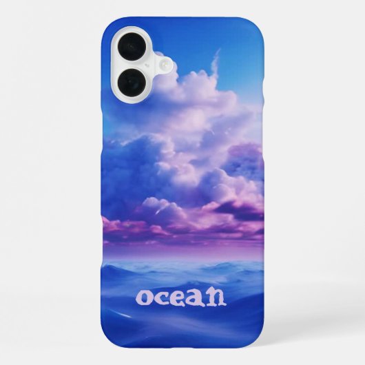 Blauer Ozean Monogramm-Hülle Case-Mate iPhone Hülle (Rückseite)