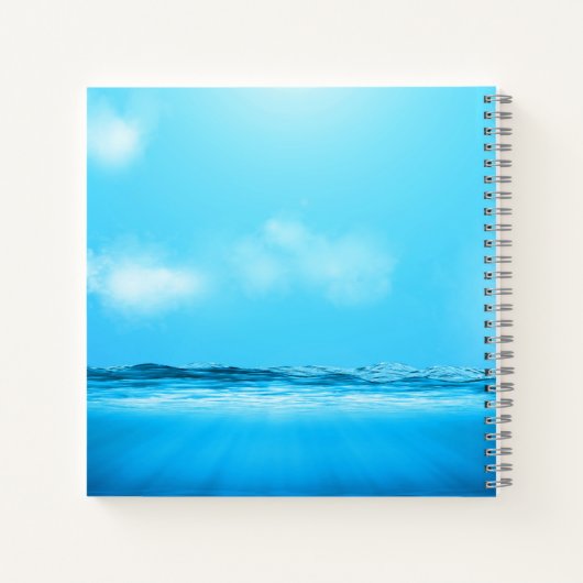 Blauer Ozean Notizblock (Rückseite)