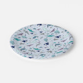 Blauer Ozean Pappteller (Schrägansicht)