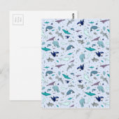 Blauer Ozean Postkarte (Vorne/Hinten)