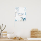 Blauer Ozean sieht dich bald Sommer benutzerdefini Poster (Küche)