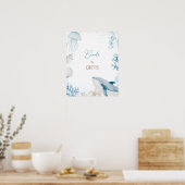 Blauer Ozean sieht dich bald Sommer Karten und Ges Poster (Küche)