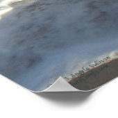 Blauer Ozean, Strand und Himmel Poster (Ecke)