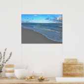 Blauer Ozean, Strand und Himmel Poster (Küche)