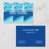 Blauer Ozean Visitenkarte (Vorne/Hinten)