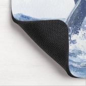 Blauer-Ozean-Wal-Schwanz Mousepad (Ecke)