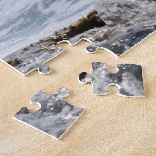 Blauer Ozean Waves & Rocks, Vs 2 Puzzle (Seite)