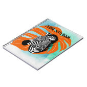 Blauer Ozean Zebra Notizblock (Linke Seite)