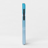 Blauer Ozeanwellen-Monogramm-Etuis-Case-Mate iPhon Case-Mate iPhone Hülle (Hinten/Links)