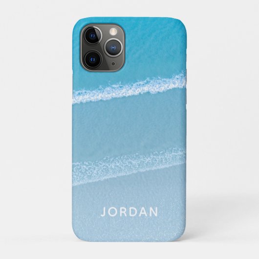 Blauer Ozeanwellen-Monogramm-Etuis-Case-Mate iPhon Case-Mate iPhone Hülle (Rückseite)