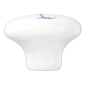 Blauer Palm Palmetto Tree Keramikknauf (Seitenansicht)