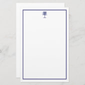 Blauer Palm Tree Briefpapier (Vorne/Hinten)