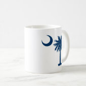 Blauer Palmetto Kaffeetasse (VorderseiteRechts)