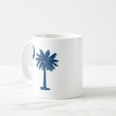 Blauer Palmetto Kaffeetasse (Vorderseite Links)