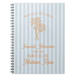 Blauer Palmsprings Favoritenblume mit Bridge-Erinn Notizblock