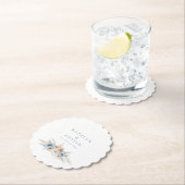 Blauer Pampasgras-Hochzeit Untersetzer (Vor Ort)